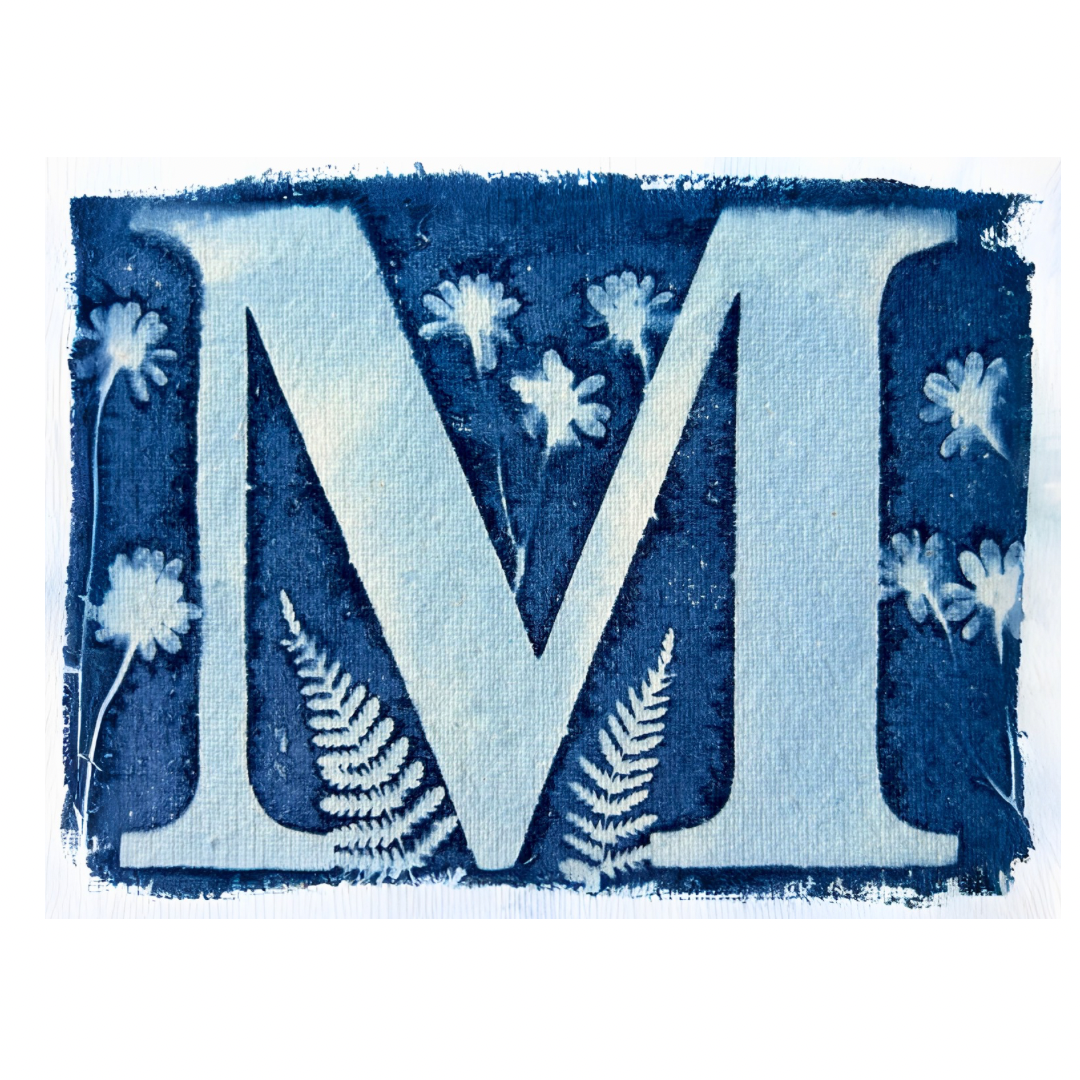 Cyanotype Letters Notecards