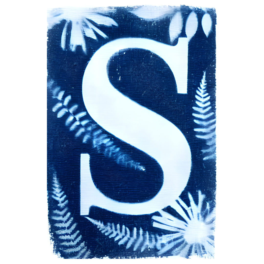 Cyanotype Letters Notecards