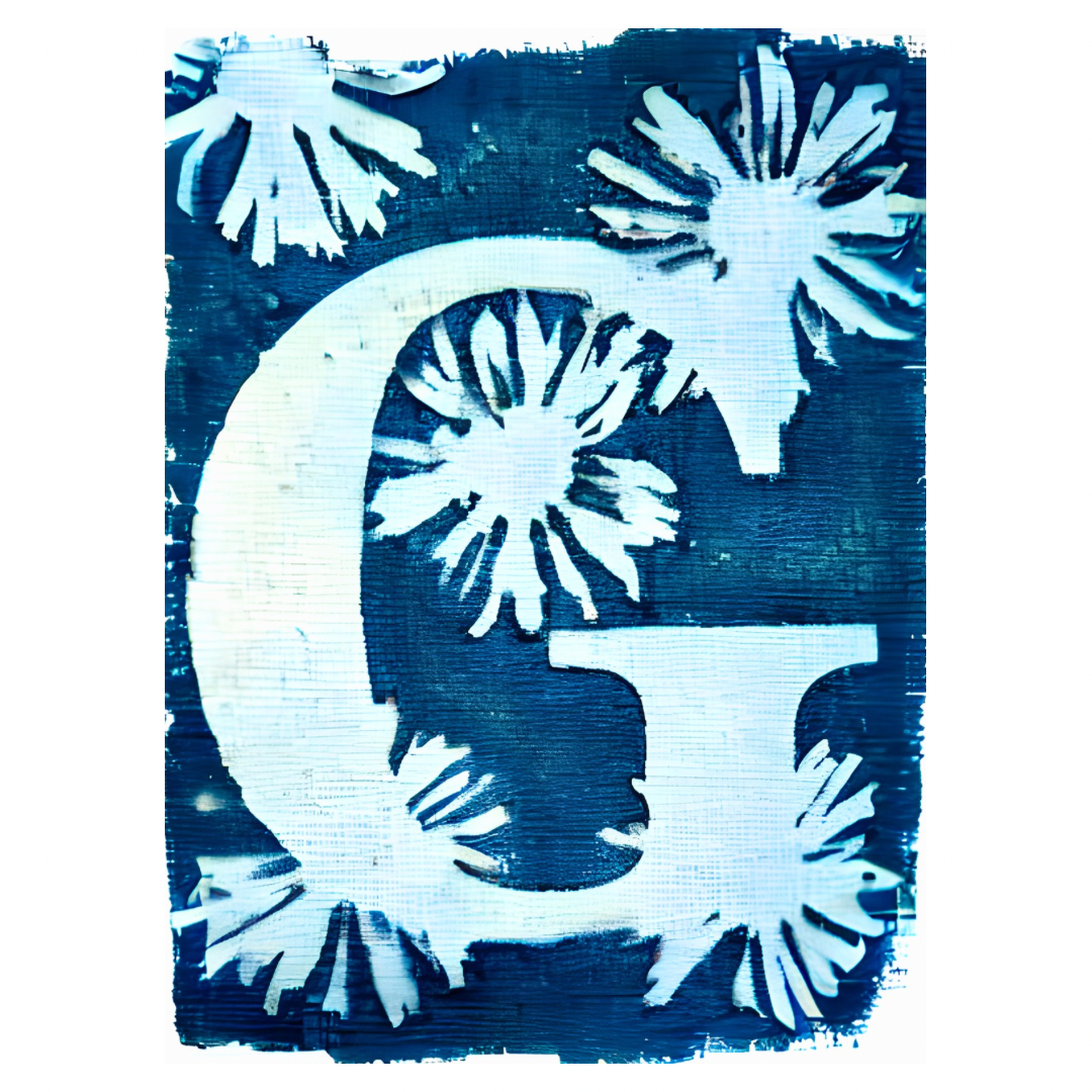 Cyanotype Letters Notecards