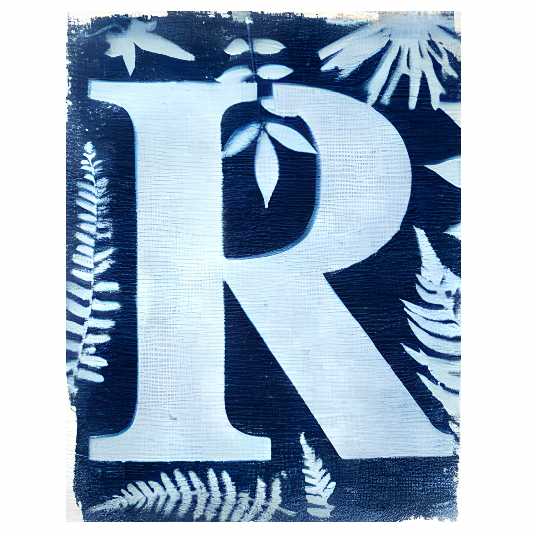 Cyanotype Letters Notecards